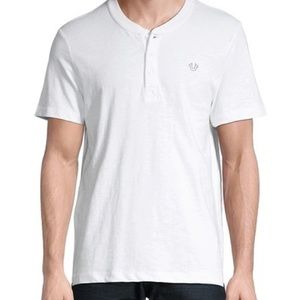 Men’s NWT True Religion White Henley Tee - Size L